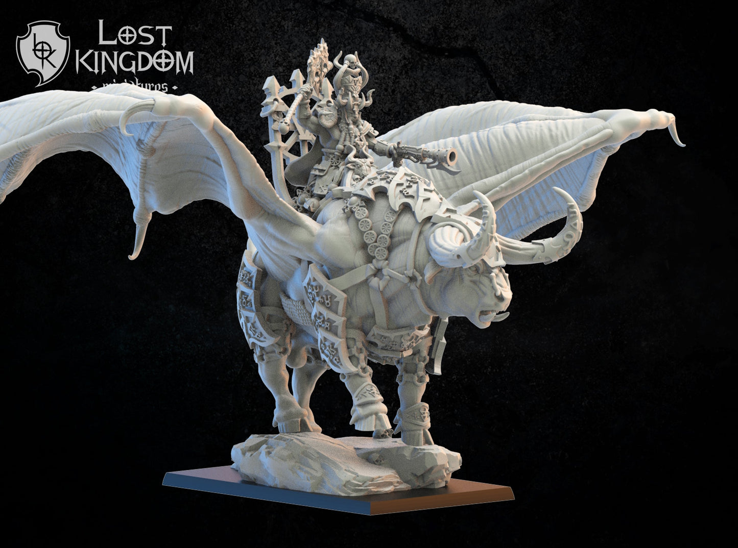 King Assur On Great Taurus, Lost Kingdom Miniatures
