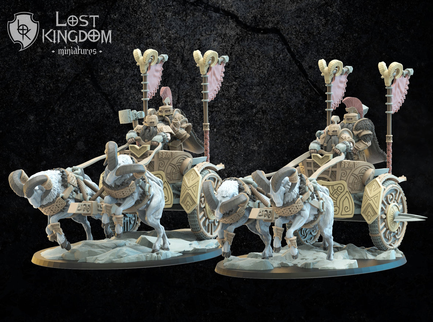 Tanngnjostr Chariots, Lost Kingdom Miniatures
