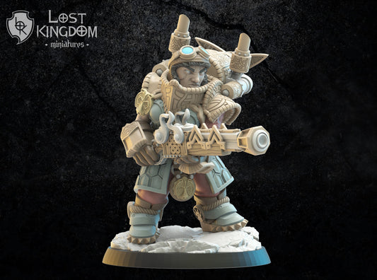 Inga, Engineer Captain, Lost Kingdom Miniatures