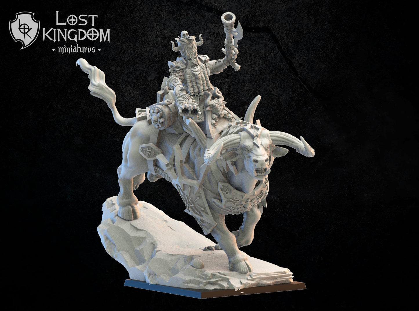 Elite Guard Commander On Bull, Lost Kingdom Miniatures