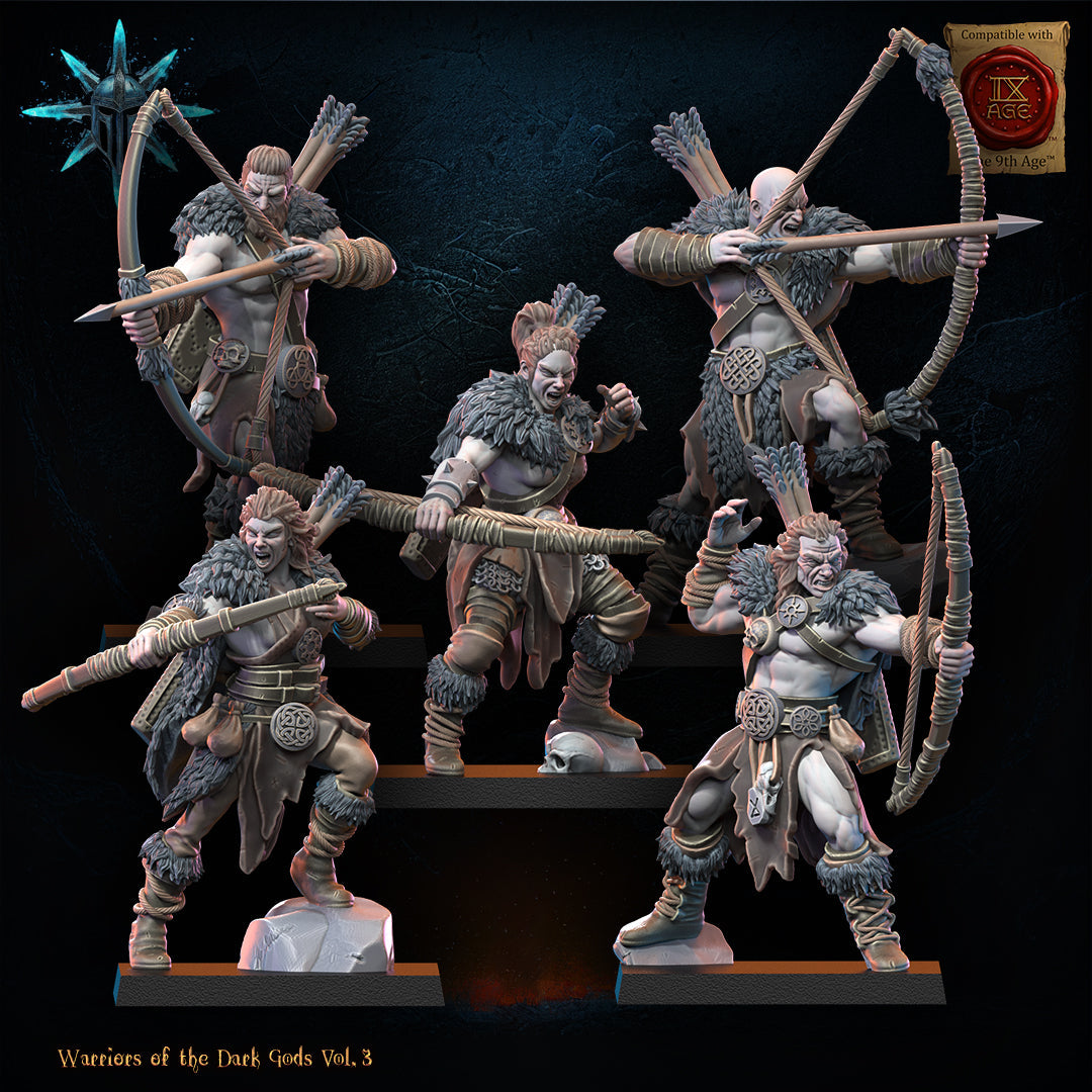 Barbarian regiment with bows, Lost Kingdom Miniatures