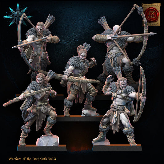 Barbarian regiment with bows, Lost Kingdom Miniatures