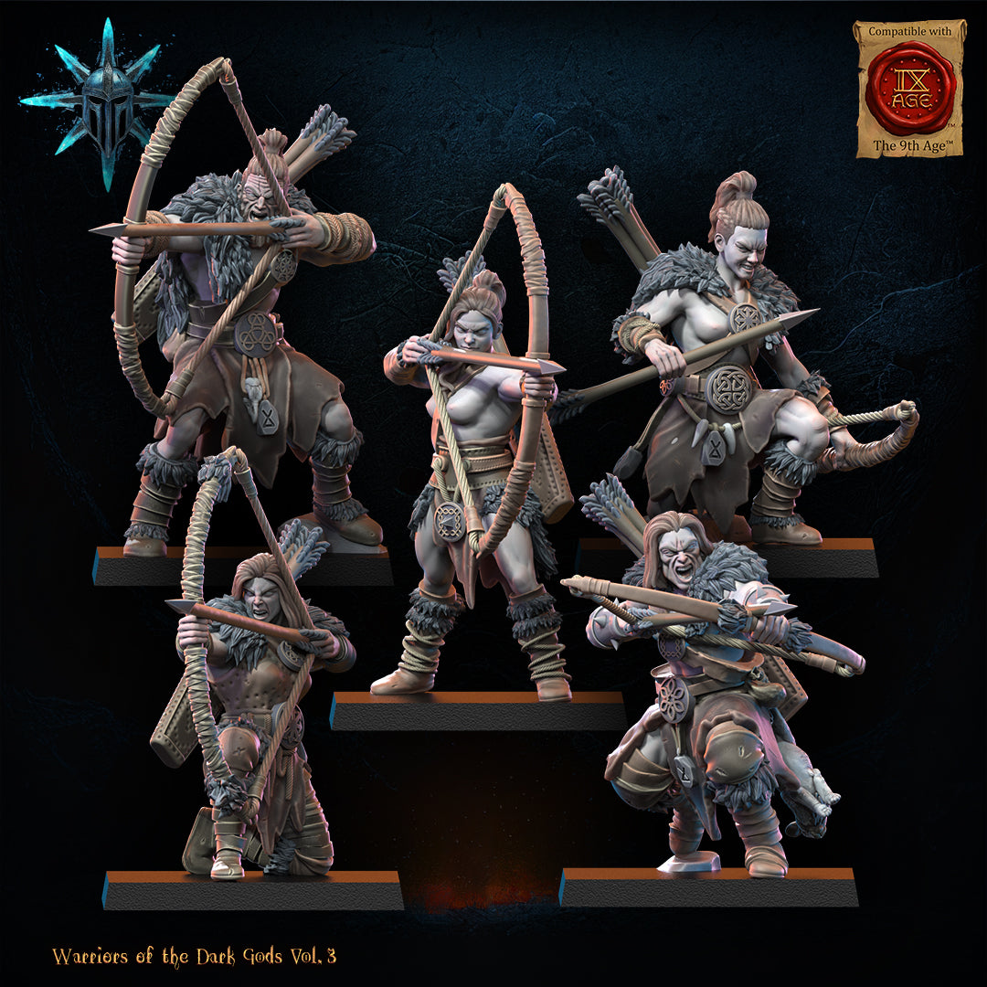 Barbarian regiment with bows, Lost Kingdom Miniatures