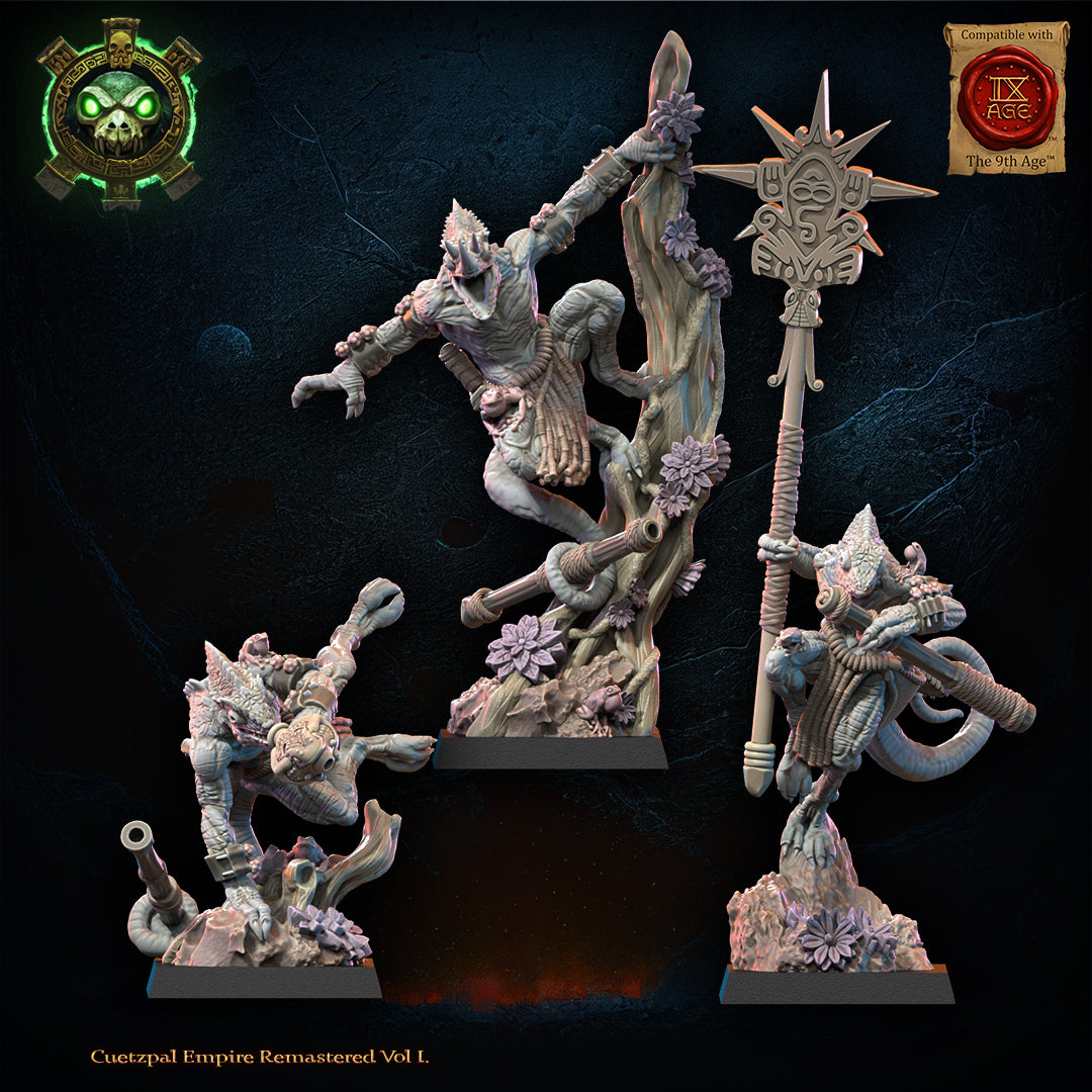 Kuaxotl Unit with blowpipes, Lost Kingdom Miniatures