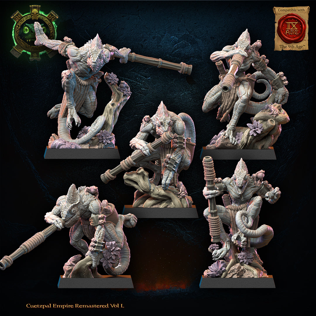 Kuaxotl Unit with blowpipes, Lost Kingdom Miniatures