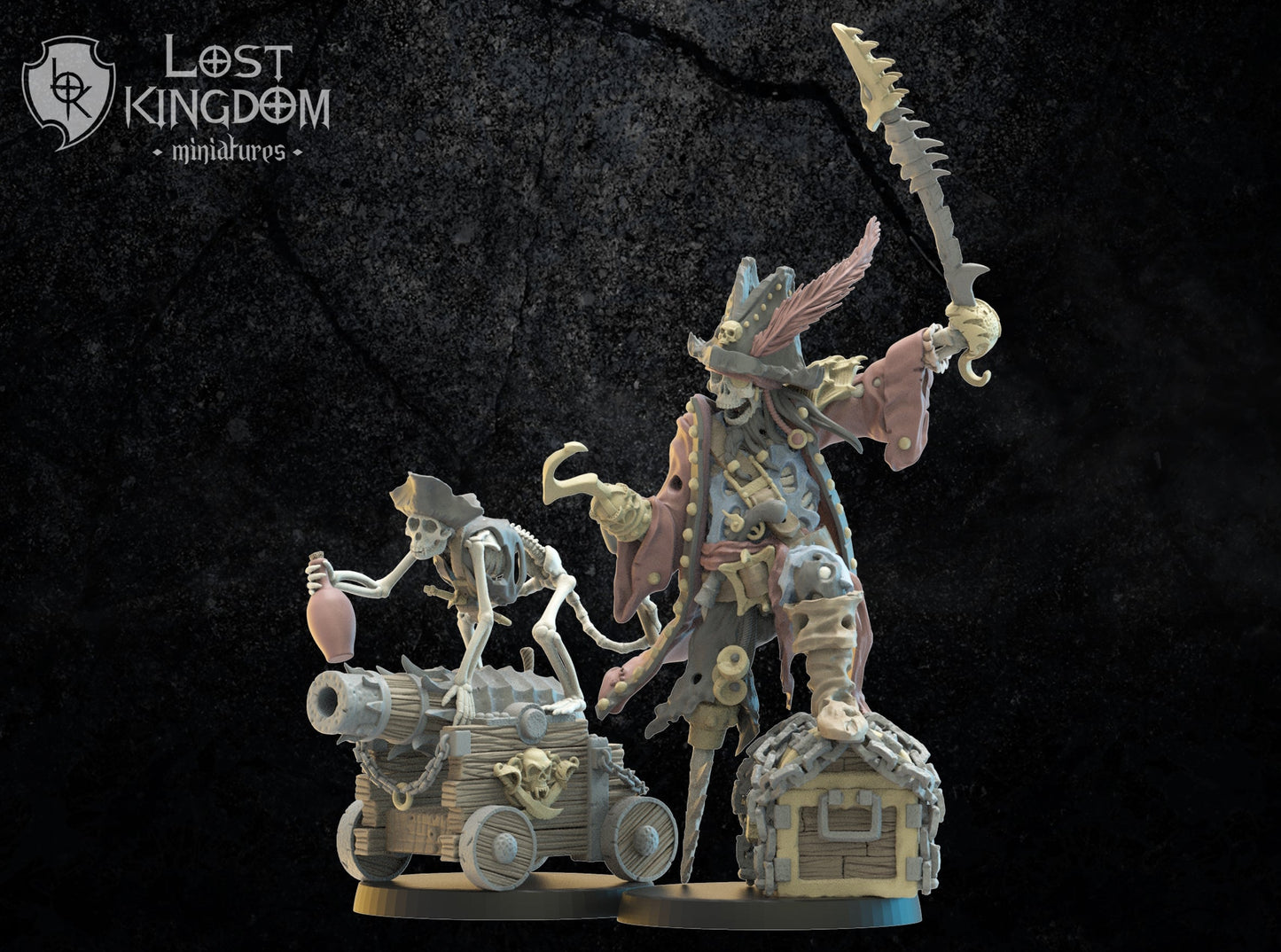 Captain "Saw Leg" & Mr. Boom, Lost Kingdom Miniatures