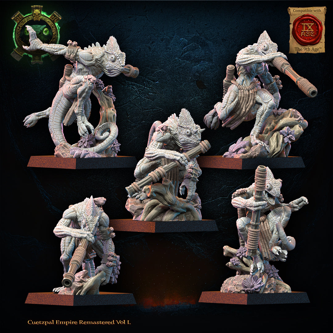 Kuaxotl Unit with blowpipes, Lost Kingdom Miniatures