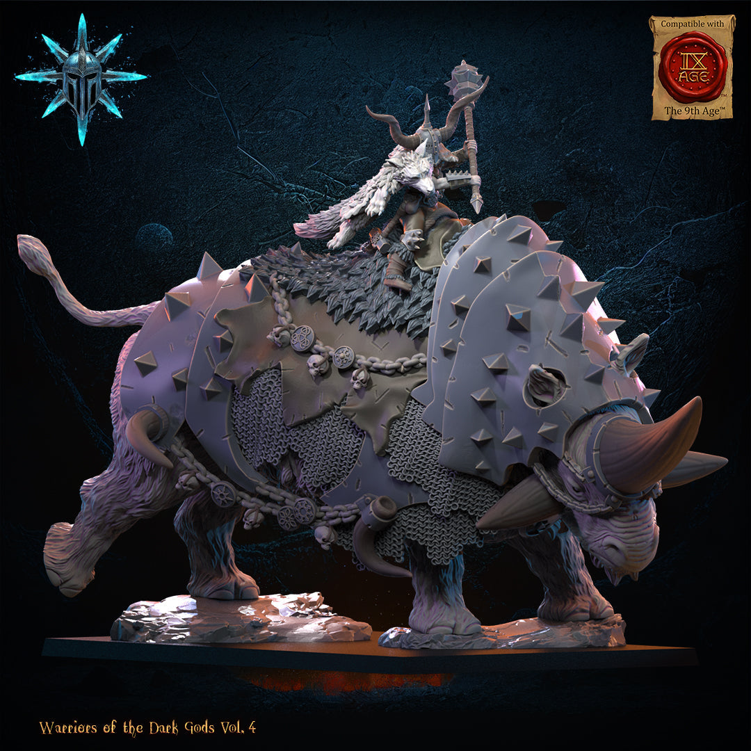 Wasteland Wooly Trihorn, Lost Kingdom Miniatures