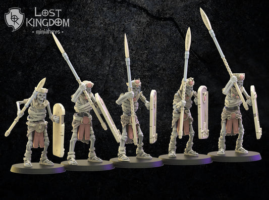 Ancient Skeletal Cavalry Bows/Spears, Highlands Miniatures
