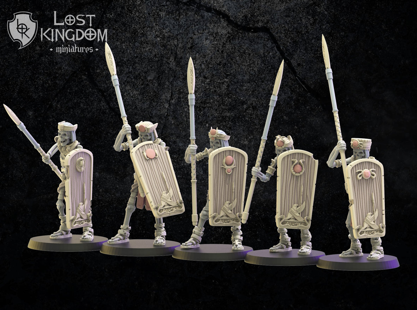 Ancient Skeletal Cavalry Bows/Spears, Highlands Miniatures