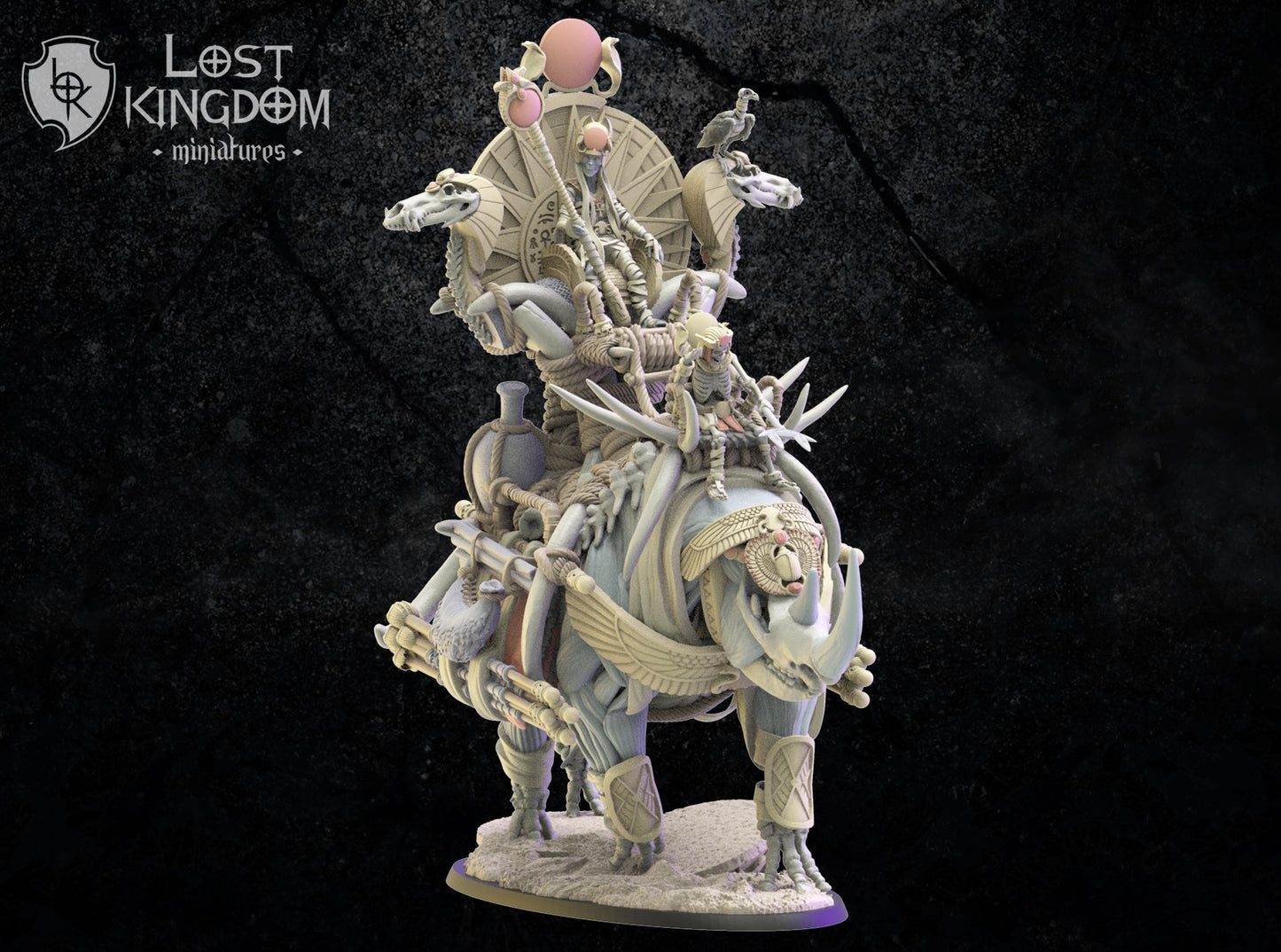 Hathor, Beduin Sorcerer On Rhinoceros, Lost Kingdom Miniatures