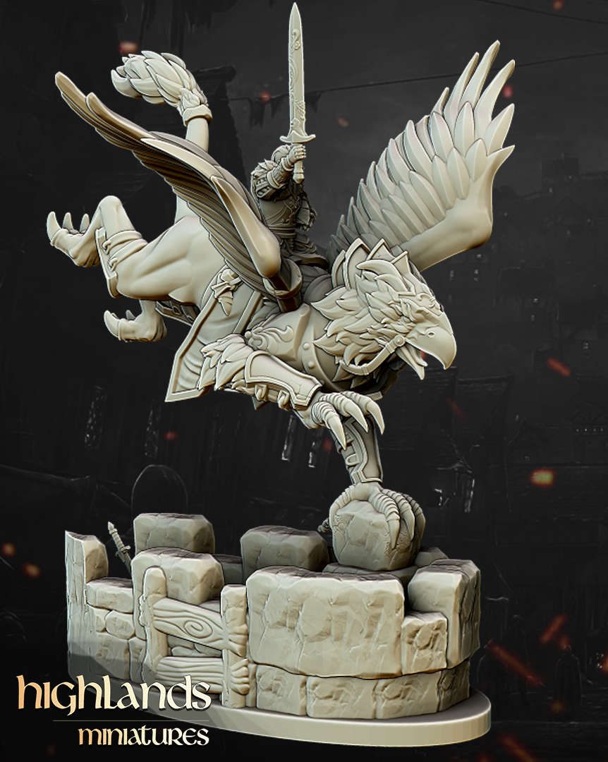 Duke on Grifin, Highlands Miniatures