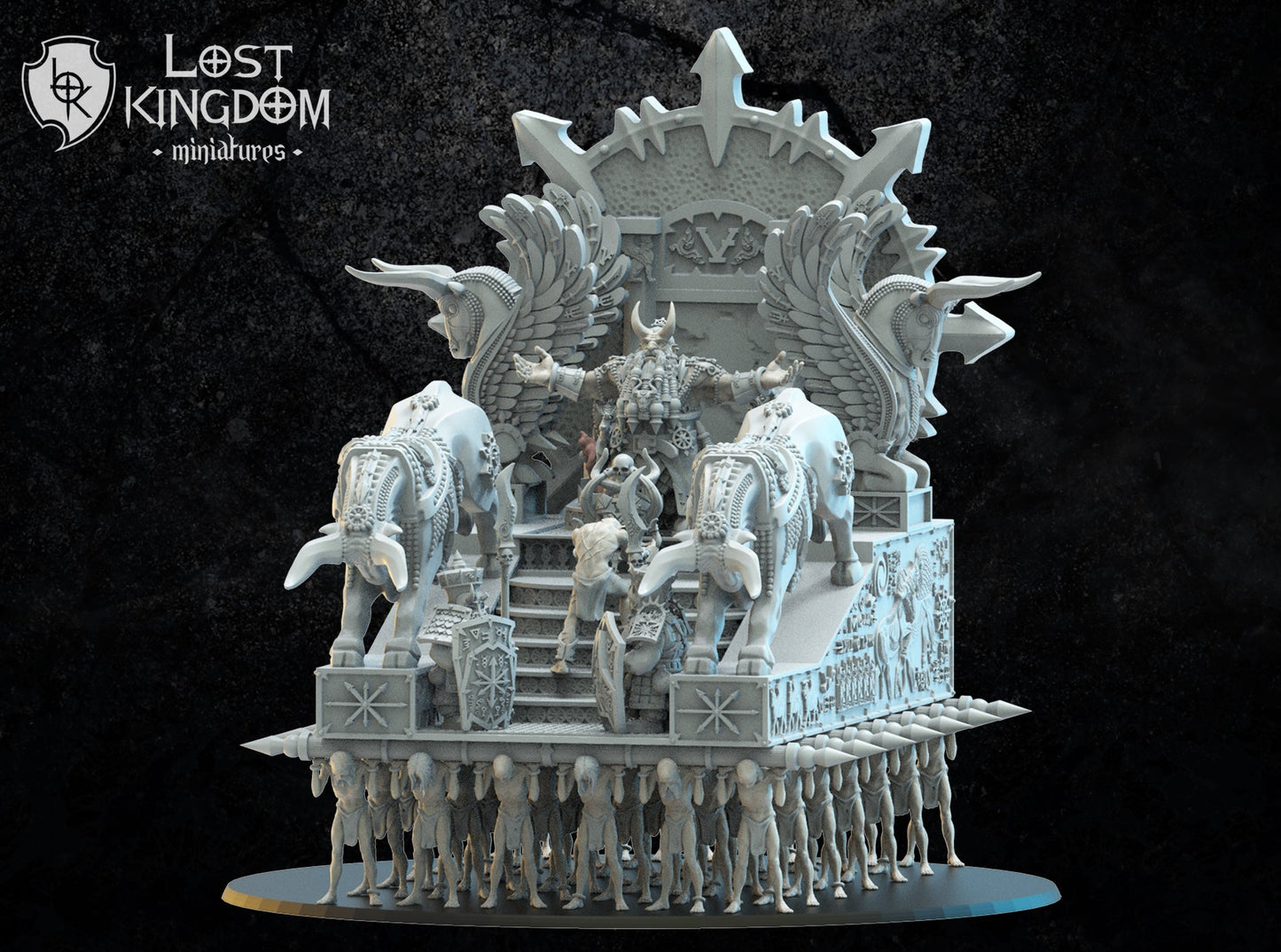 Assur, The God King On Palanquin, Lost Kingdom Miniatures
