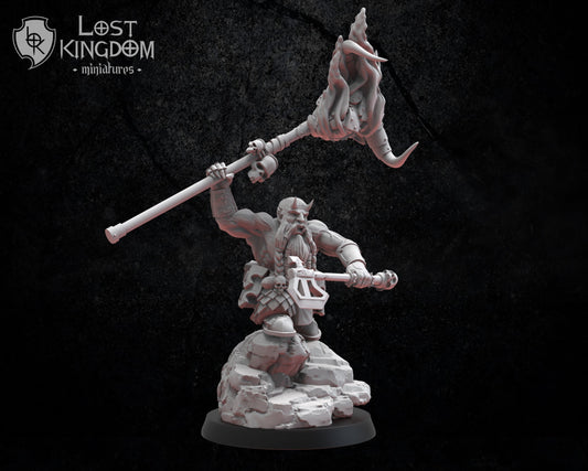 Magmhôrin Standard Bearer, Lost Kingdom Miniatures