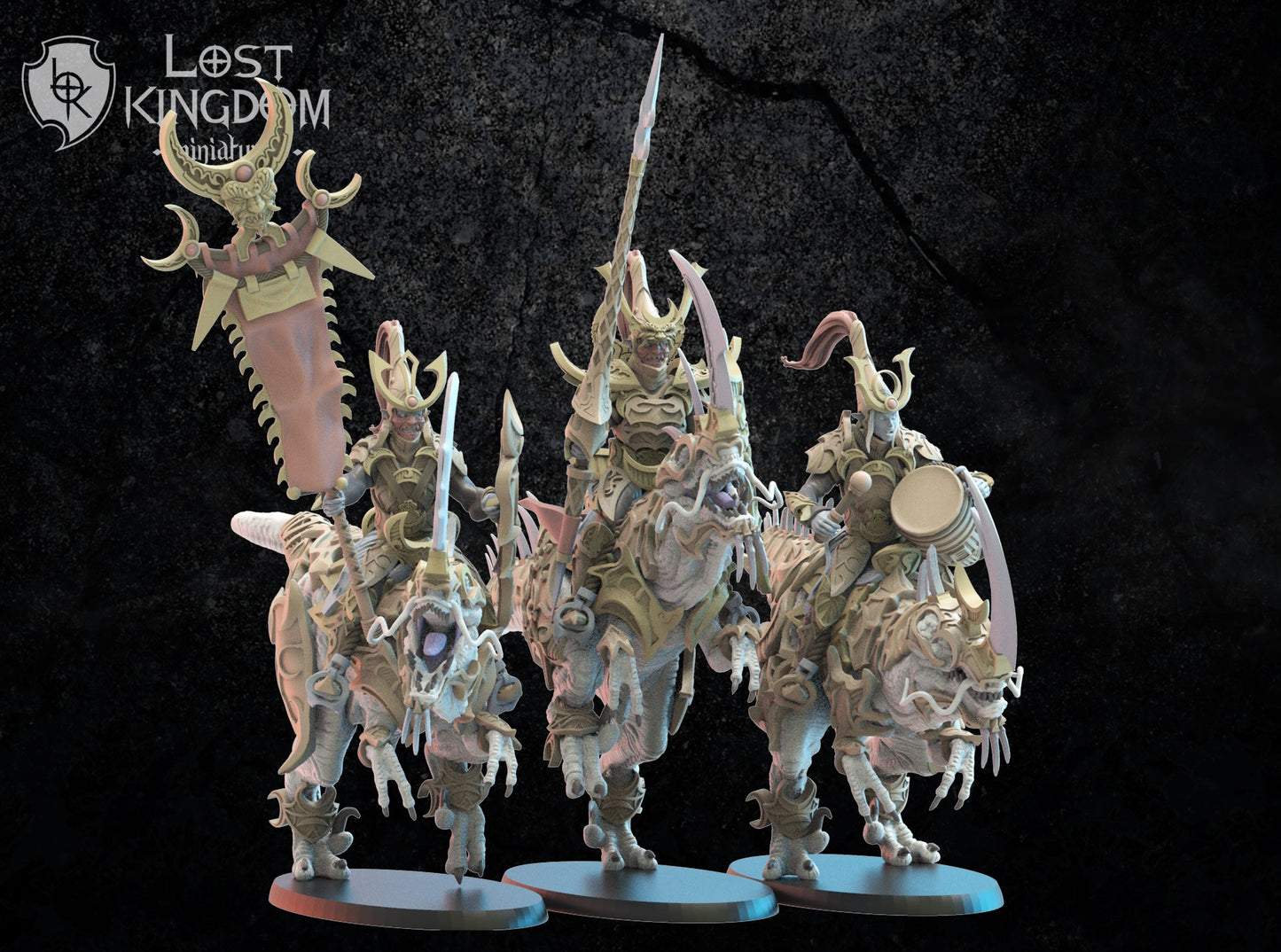 Nightfall Knights On Kyōryū, Lost Kingdom Miniatures