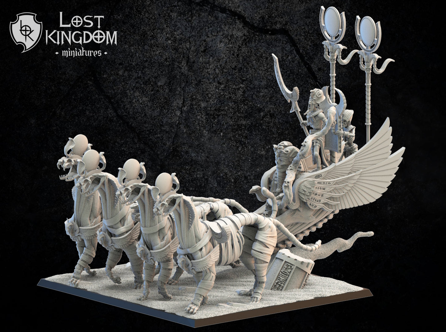 Pharaoh Akhenaten On Sta Chariot, Lost Kingdom Miniatures