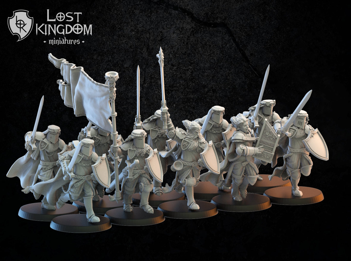 Calix Knights On Foot, Lost Kingdom Miniatures