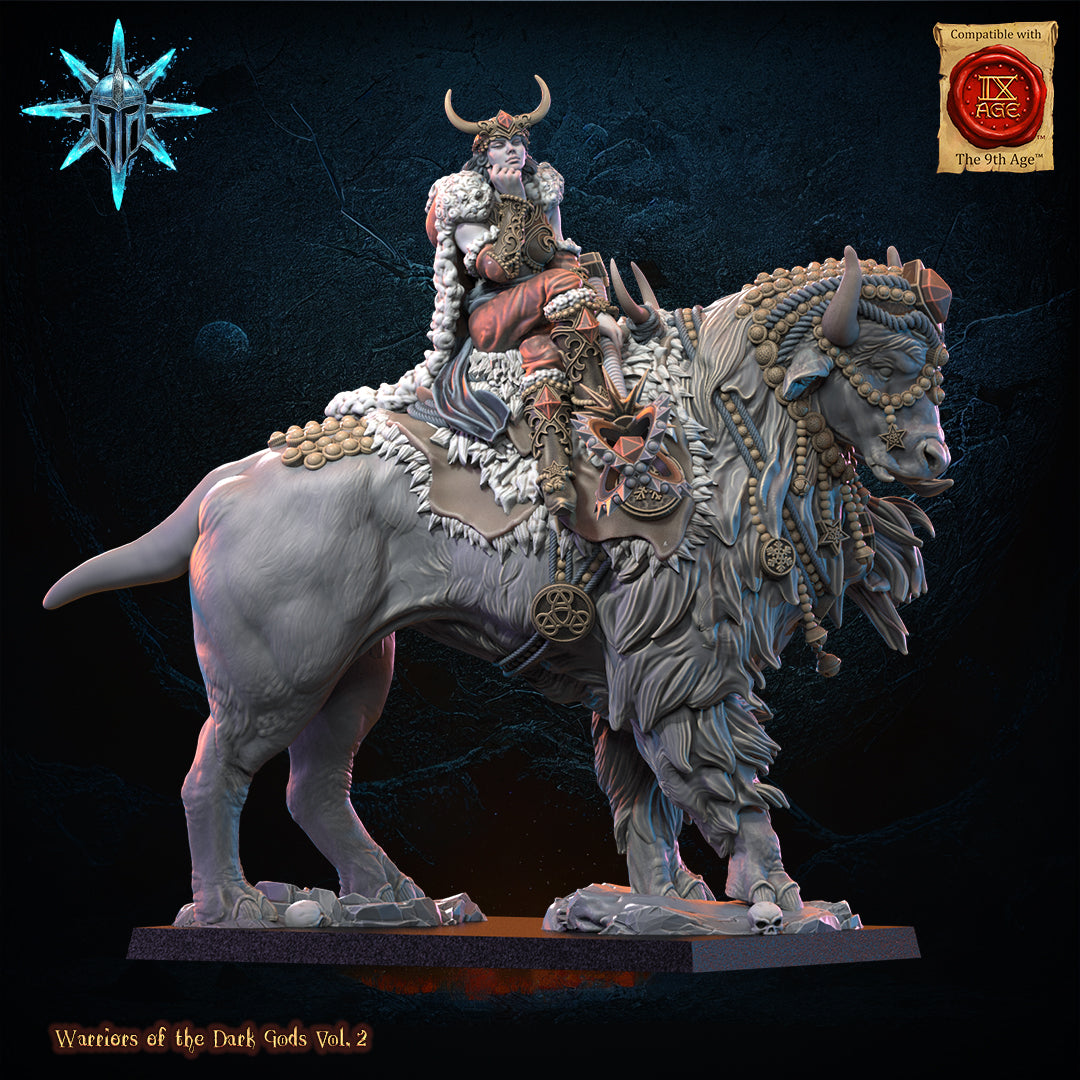 Freyja, the half giant, Wasteland sorceress, Lost Kingdom Miniatures