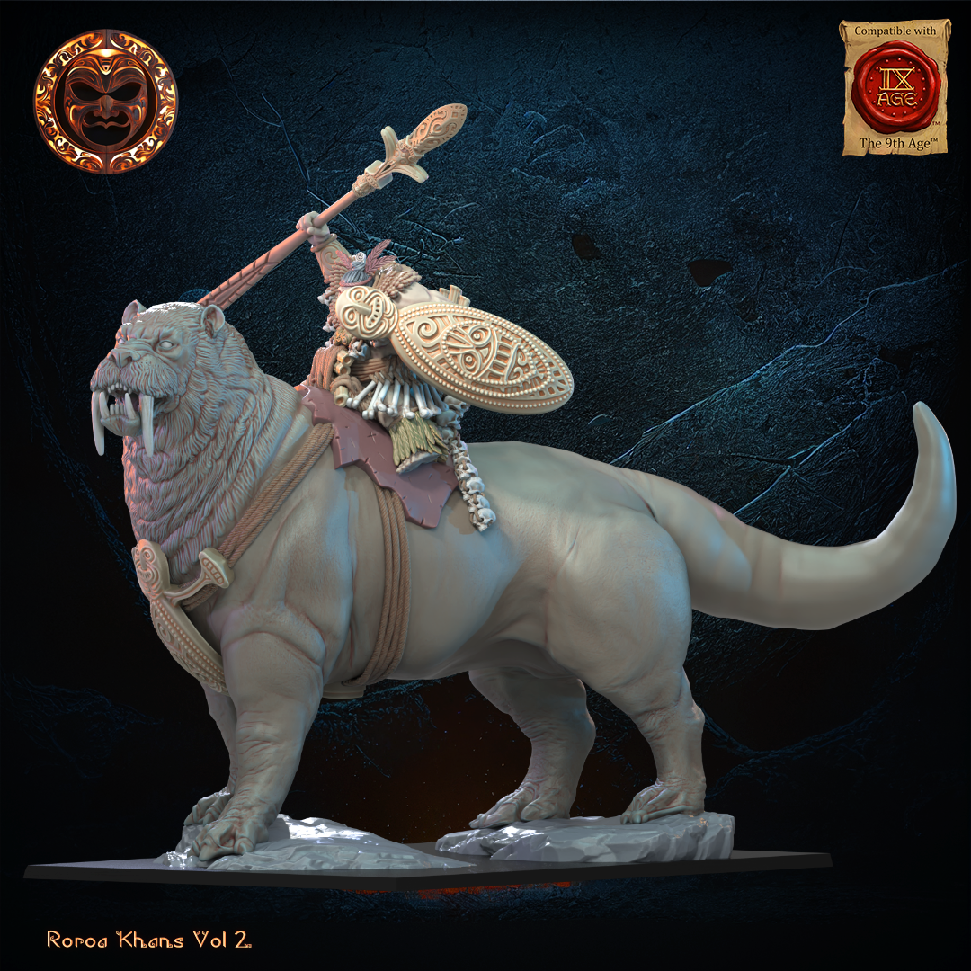 Tusker Ariki on Bunyip, Lost Kingdom Miniatures