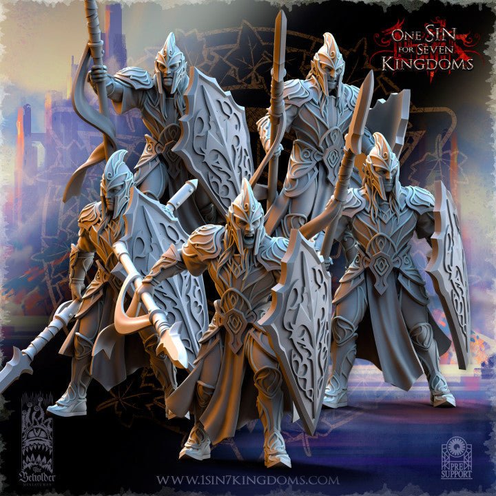 Silvermoor Elves Warriors, The Beholder Miniatures