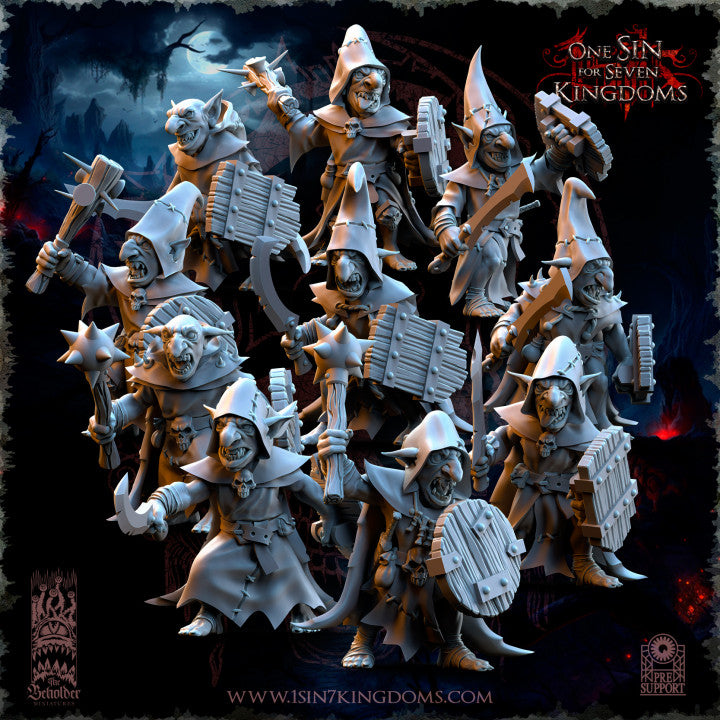 The Black Horde Goblins Warriors, The Beholder Miniatures