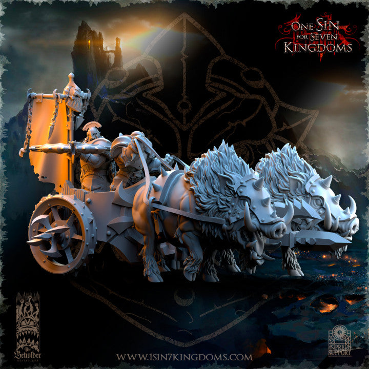 Nestah Orcs Beast Chariots, The Beholder Miniatures