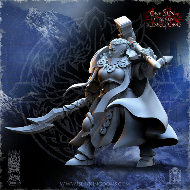 Valeskya Stormwolf Captain, The Beholder Miniatures