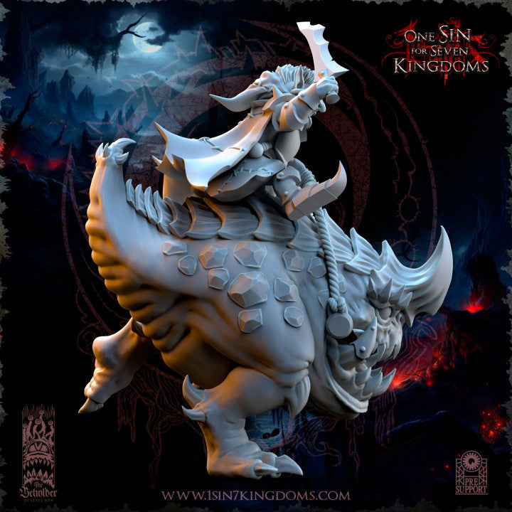 Wurtbelz, Goblin Leader on Kavehorror, The Beholder Miniatures