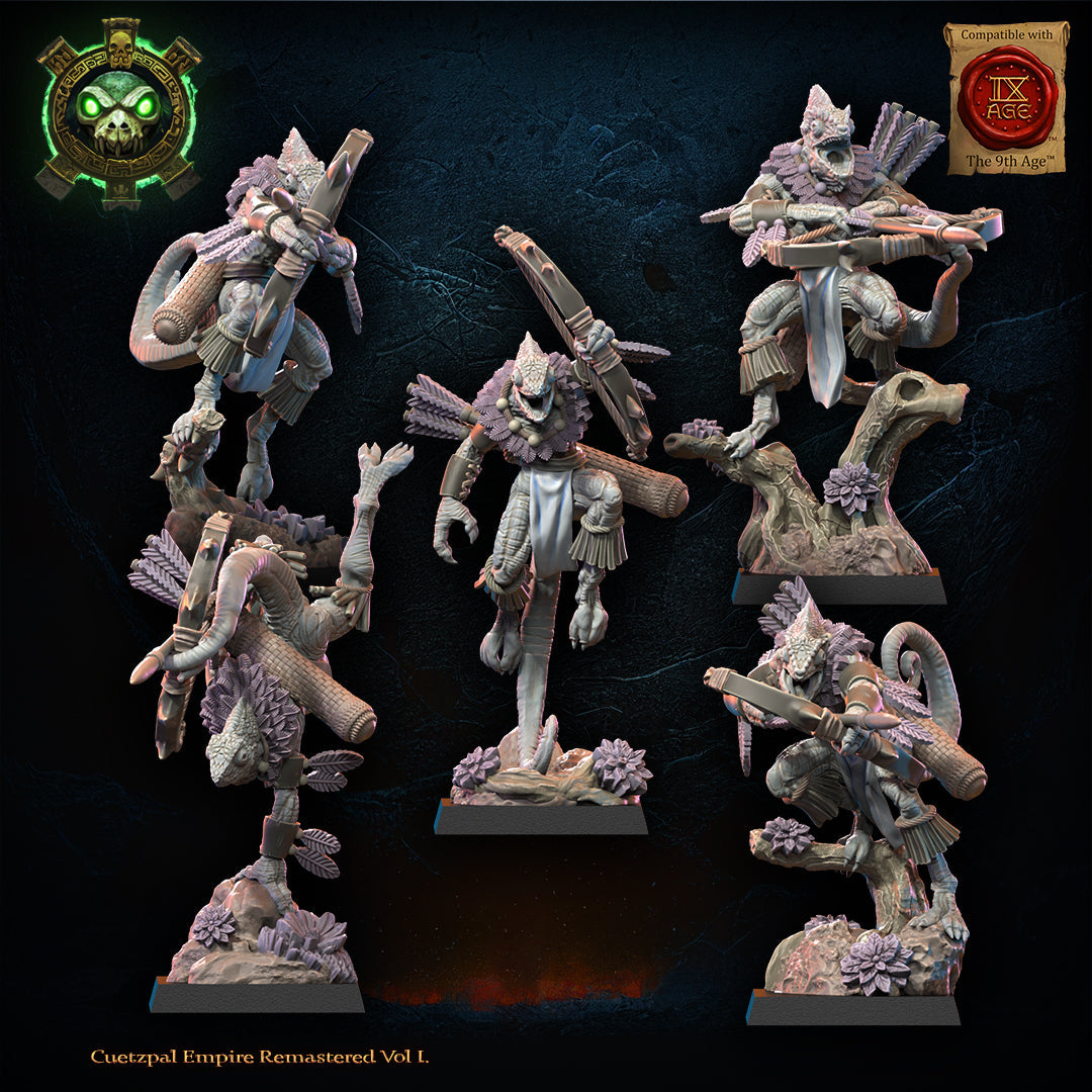 Kuaxotl Unit with bow, Lost Kingdom Miniatures