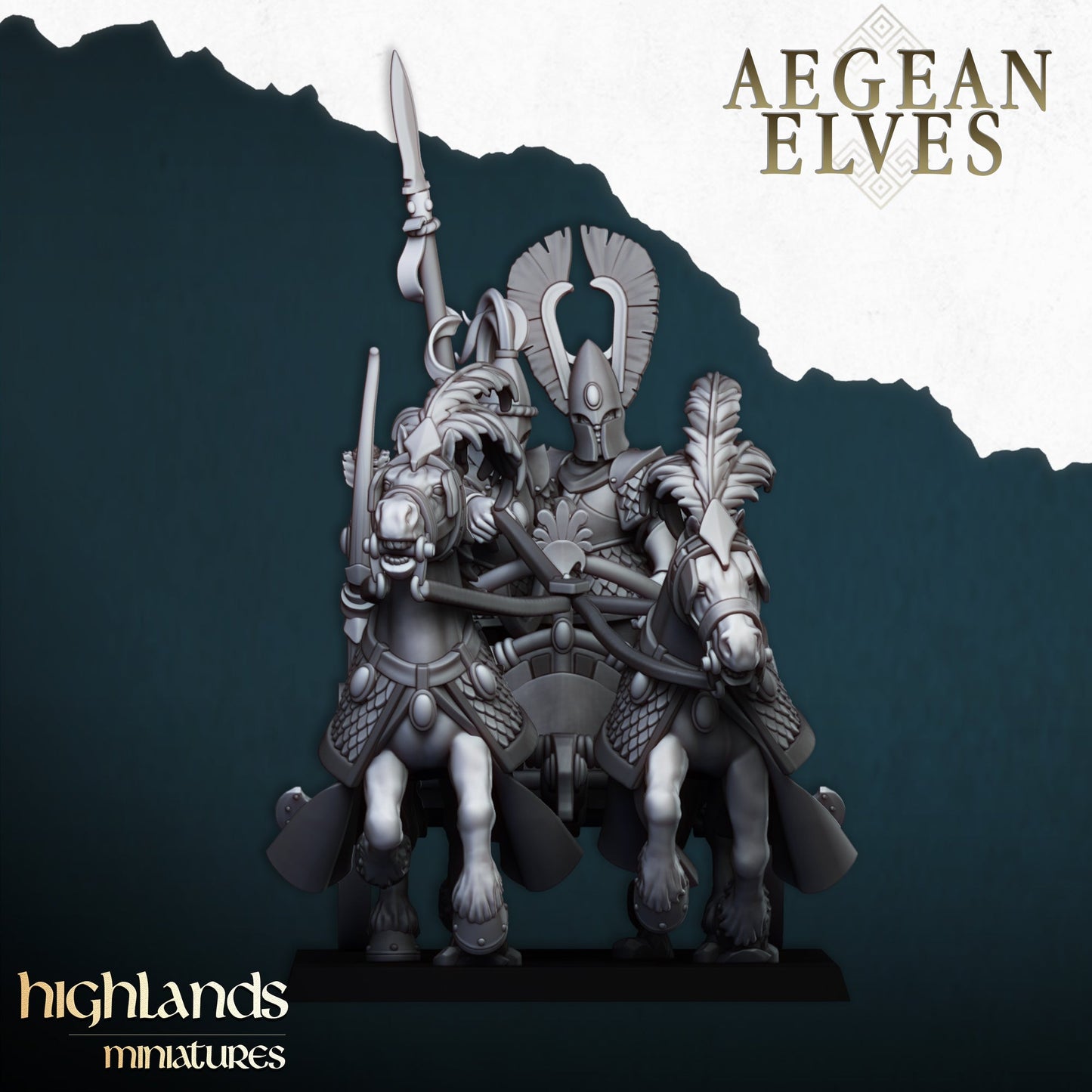 Aegean Elves Chariot, Highlands Miniatures