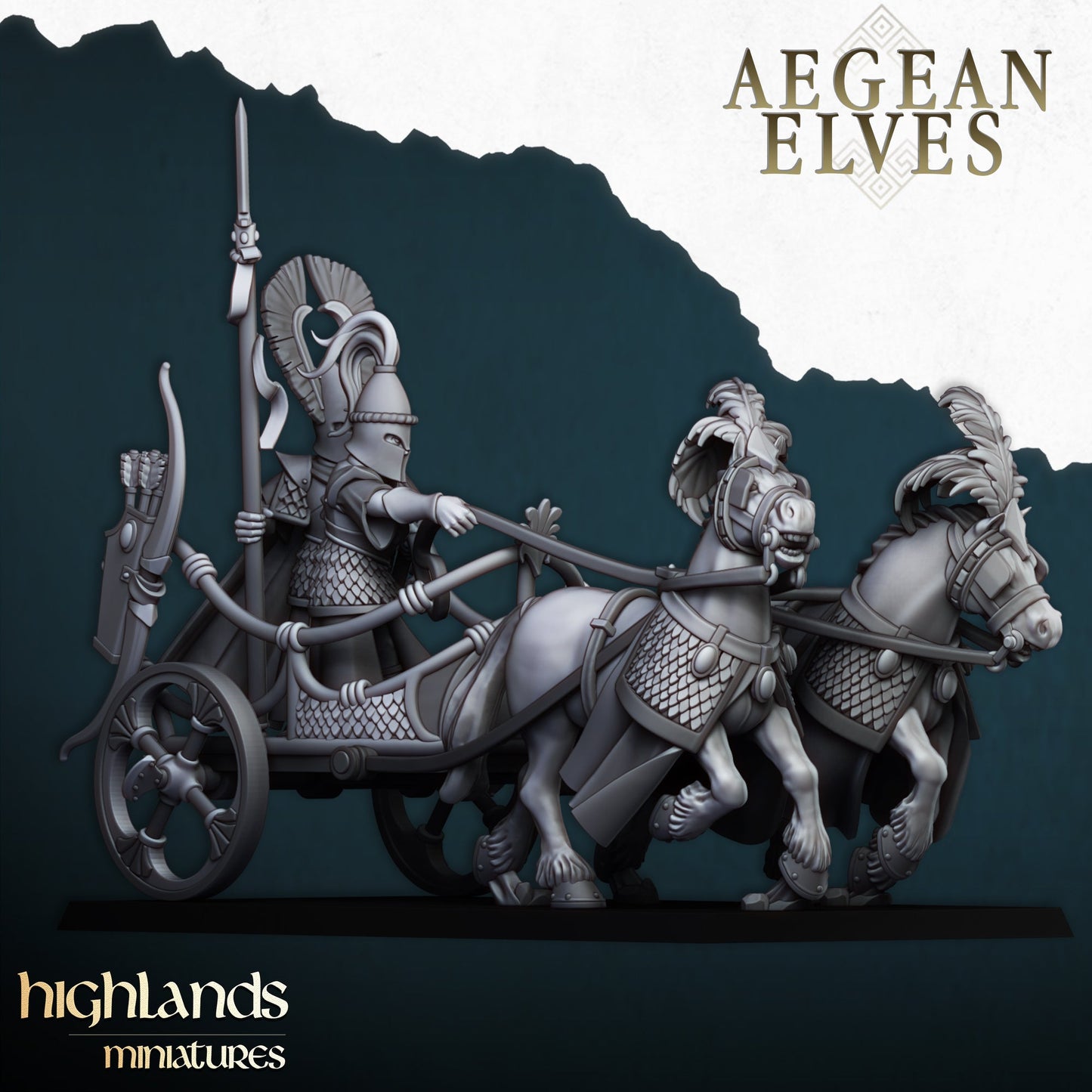Aegean Elves Chariot, Highlands Miniatures
