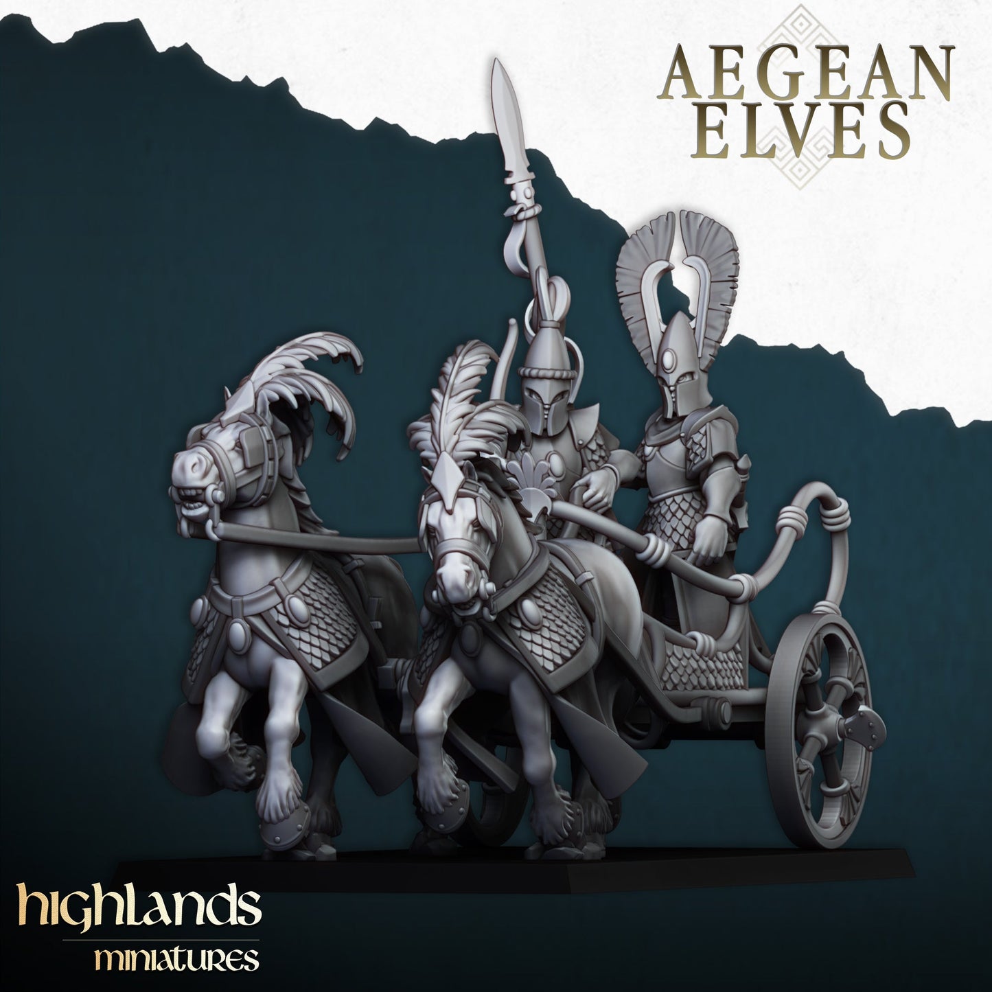 Aegean Elves Chariot, Highlands Miniatures