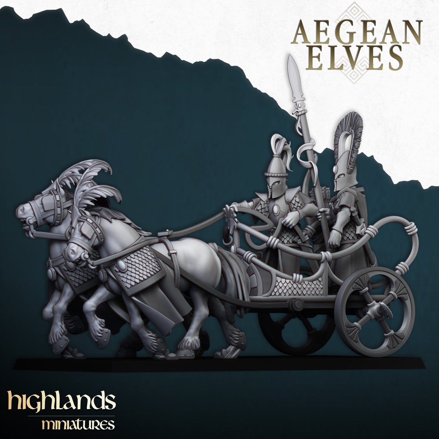 Aegean Elves Chariot, Highlands Miniatures