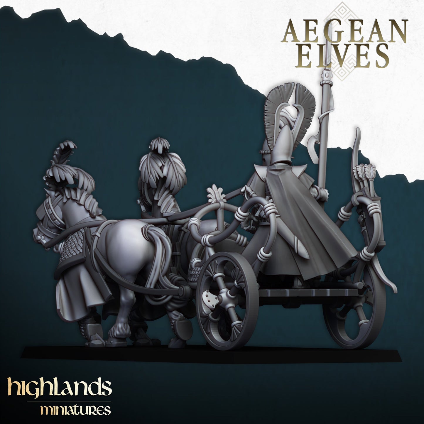 Aegean Elves Chariot, Highlands Miniatures