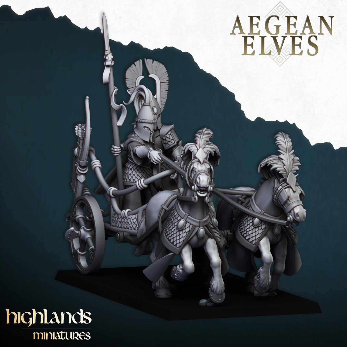 Aegean Elves Chariot, Highlands Miniatures