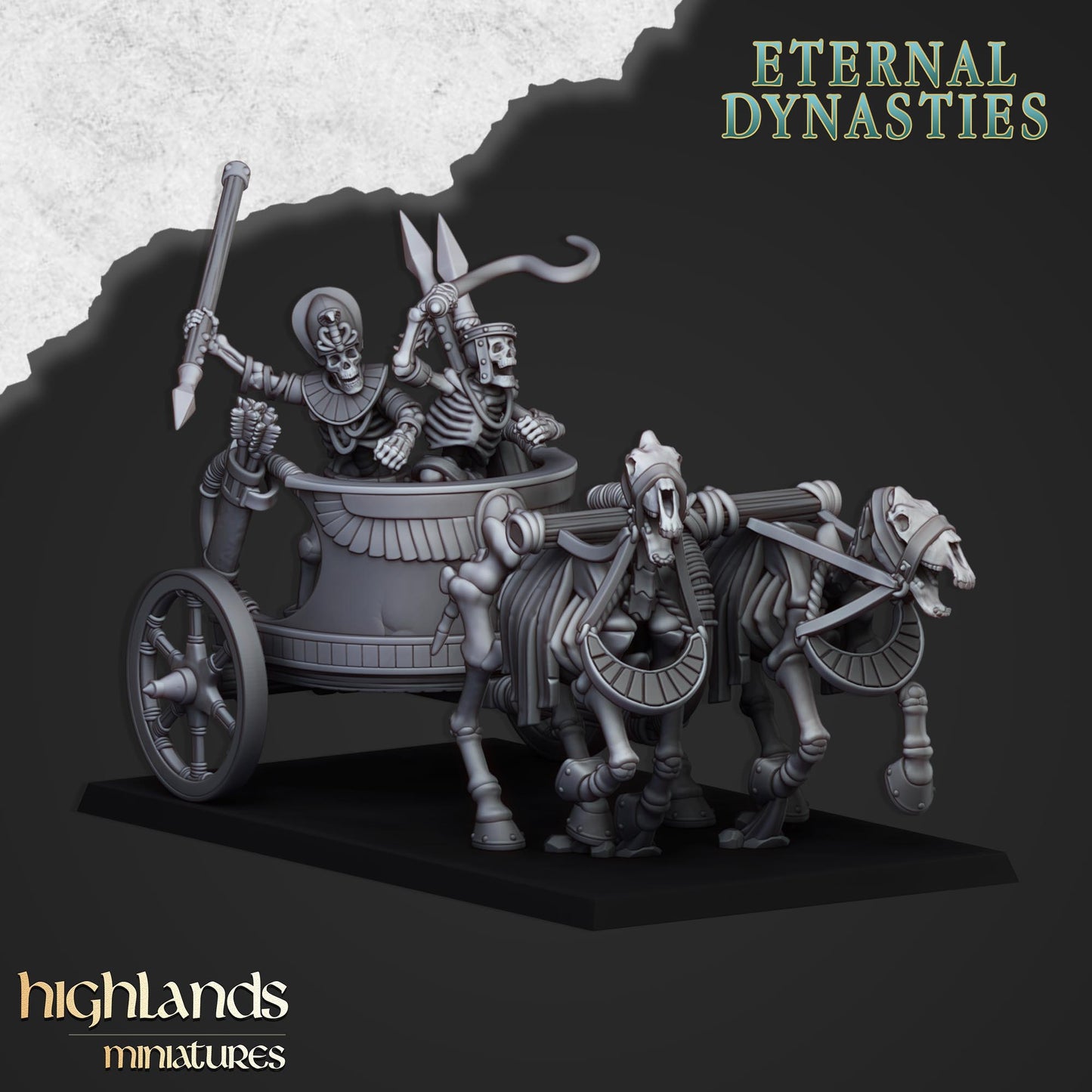 Ancient Skeketal Chariots, Highlands Miniatures