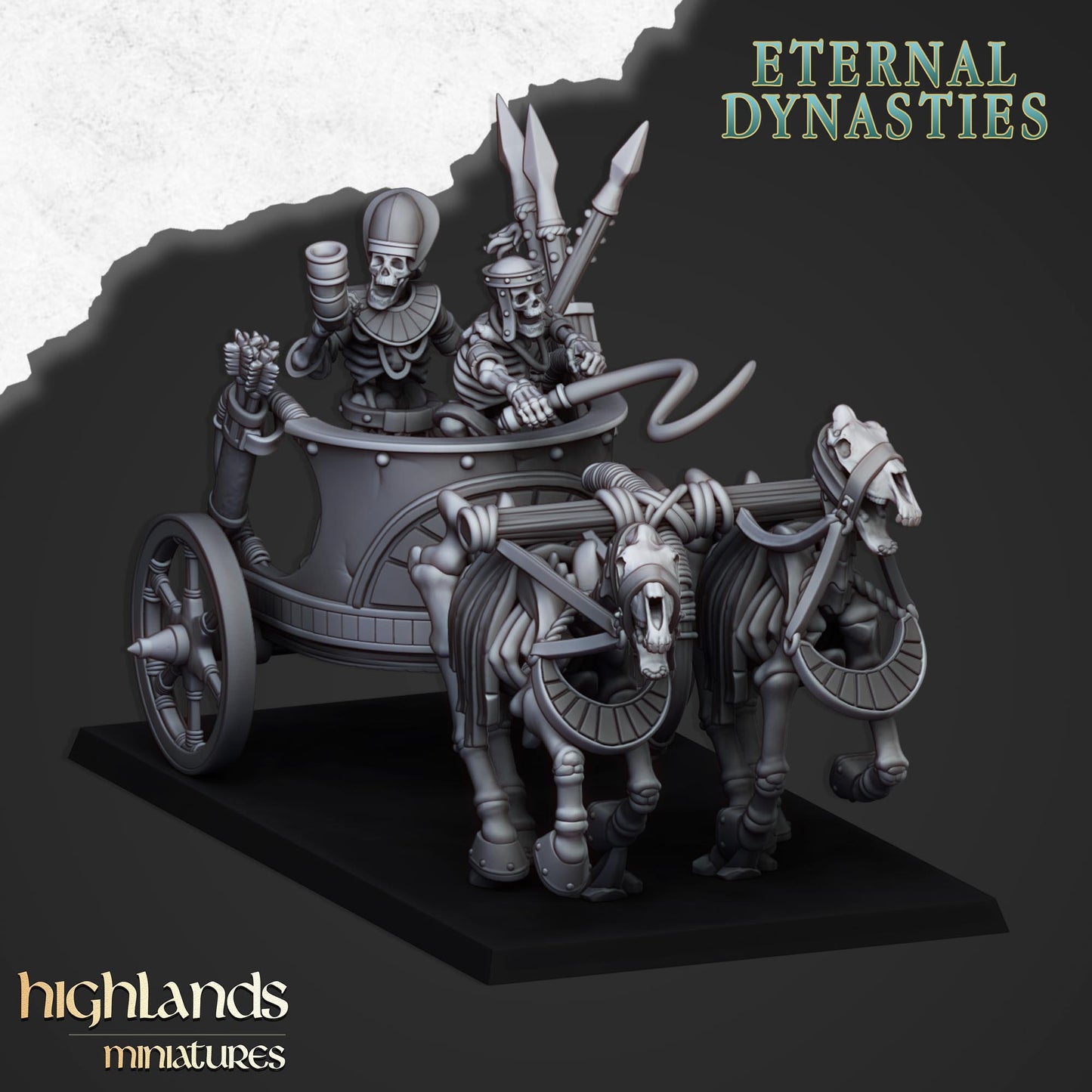 Ancient Skeketal Chariots, Highlands Miniatures