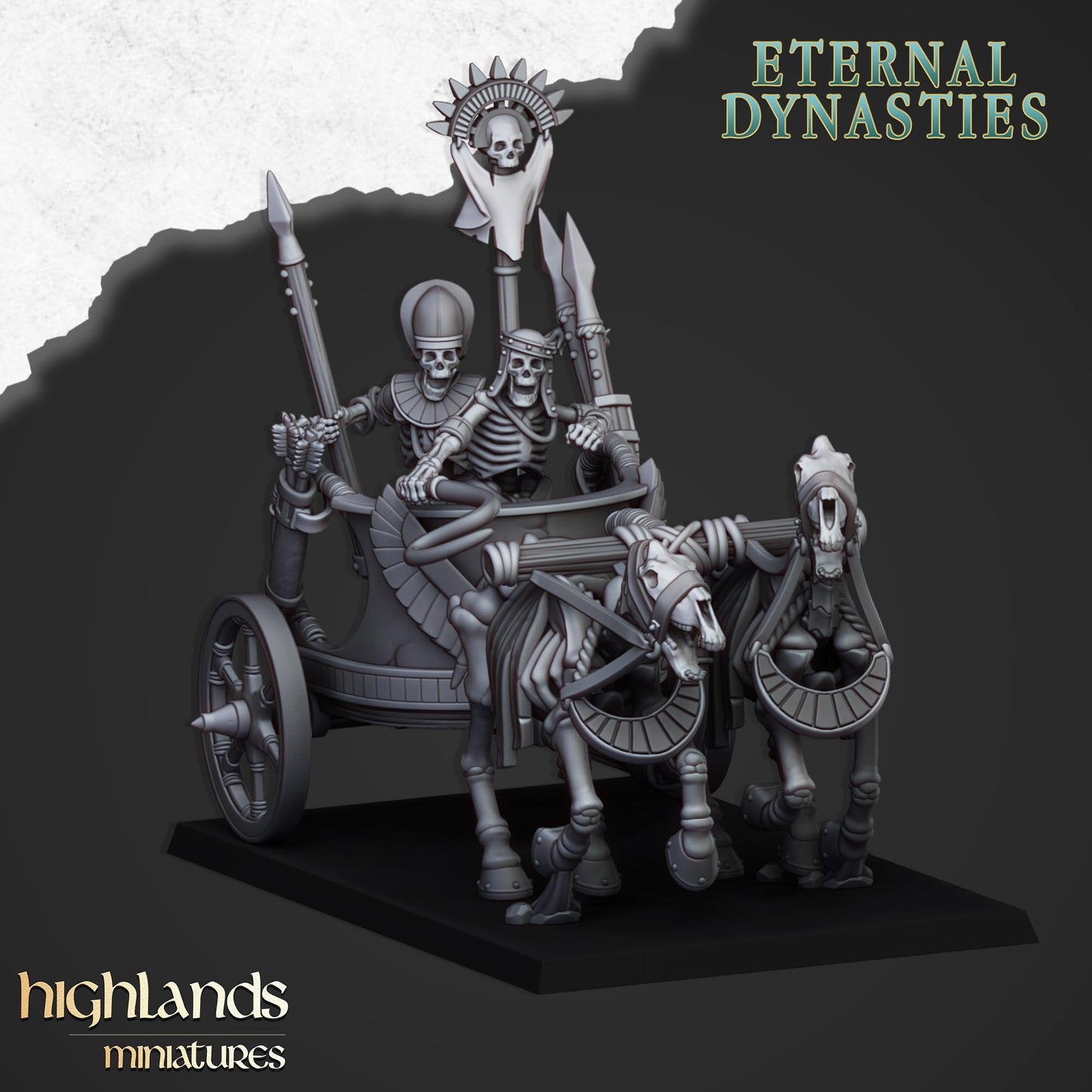 Ancient Skeketal Chariots, Highlands Miniatures