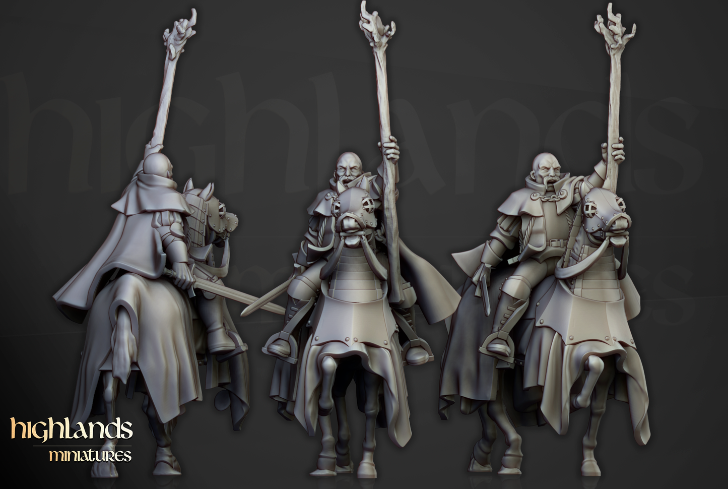 Wizard on Horse, Highlands Miniatures