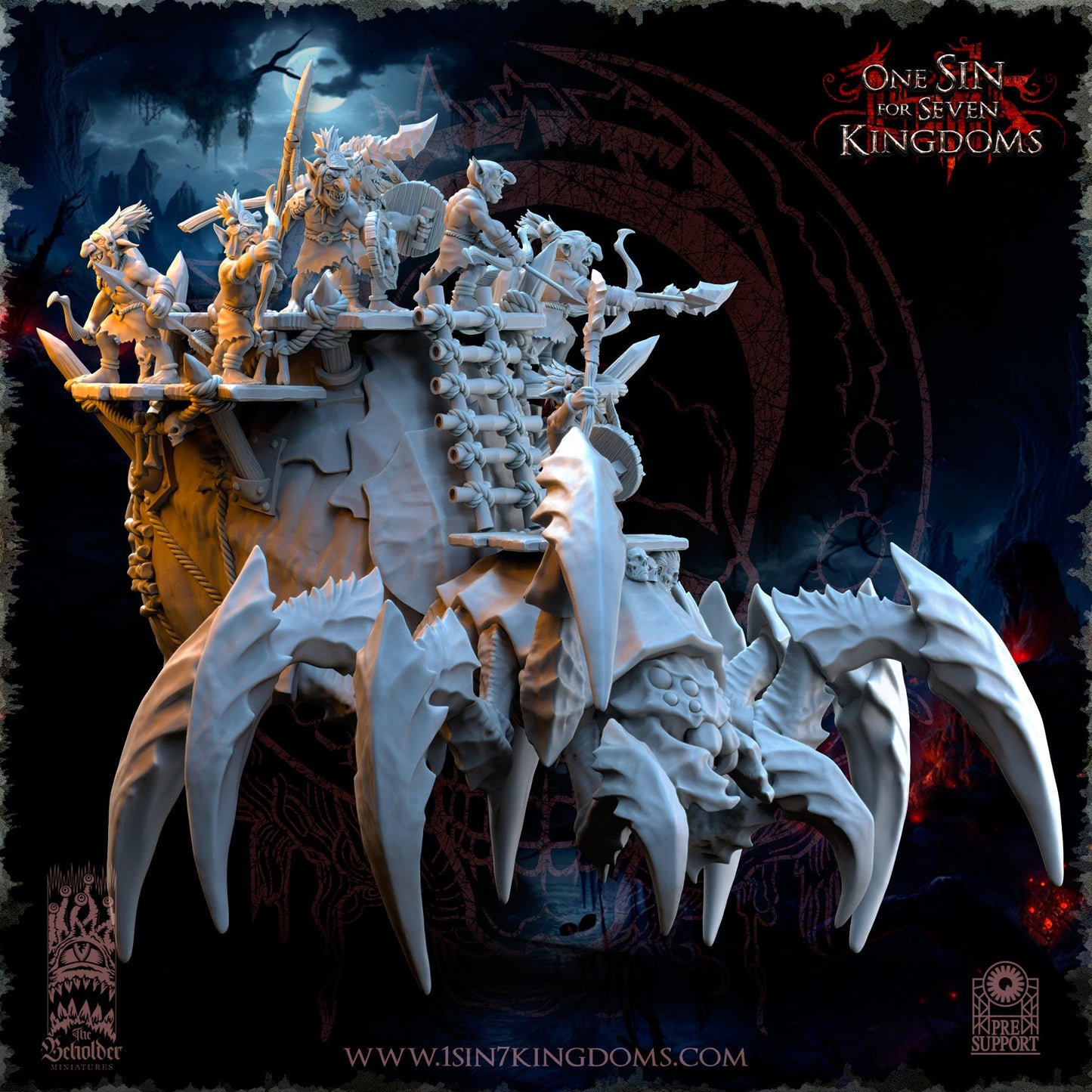 The Black Horde Behemoth Spider, The Beholder Miniatures