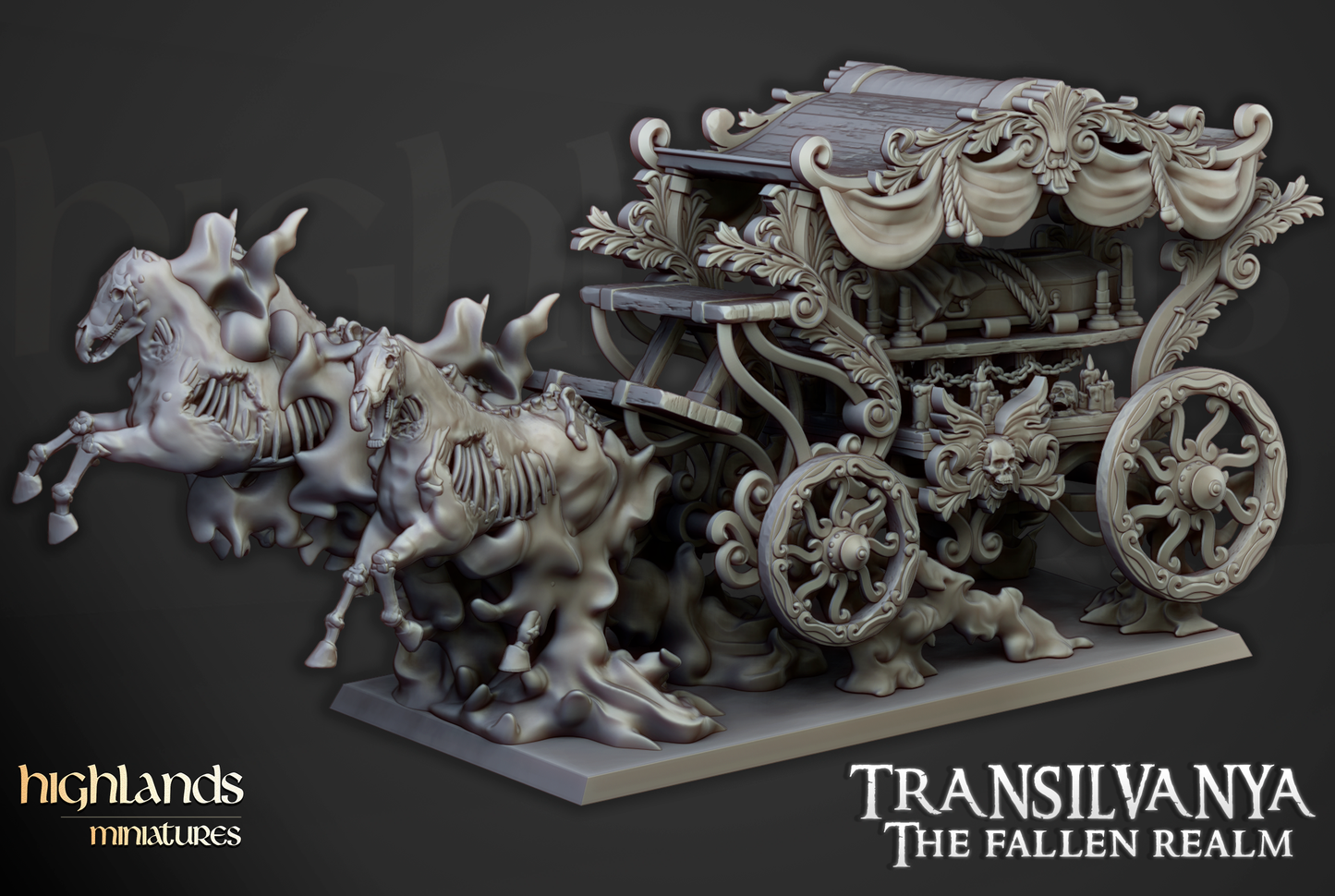 Undead Boyar Chariot, Highlands Miniatures