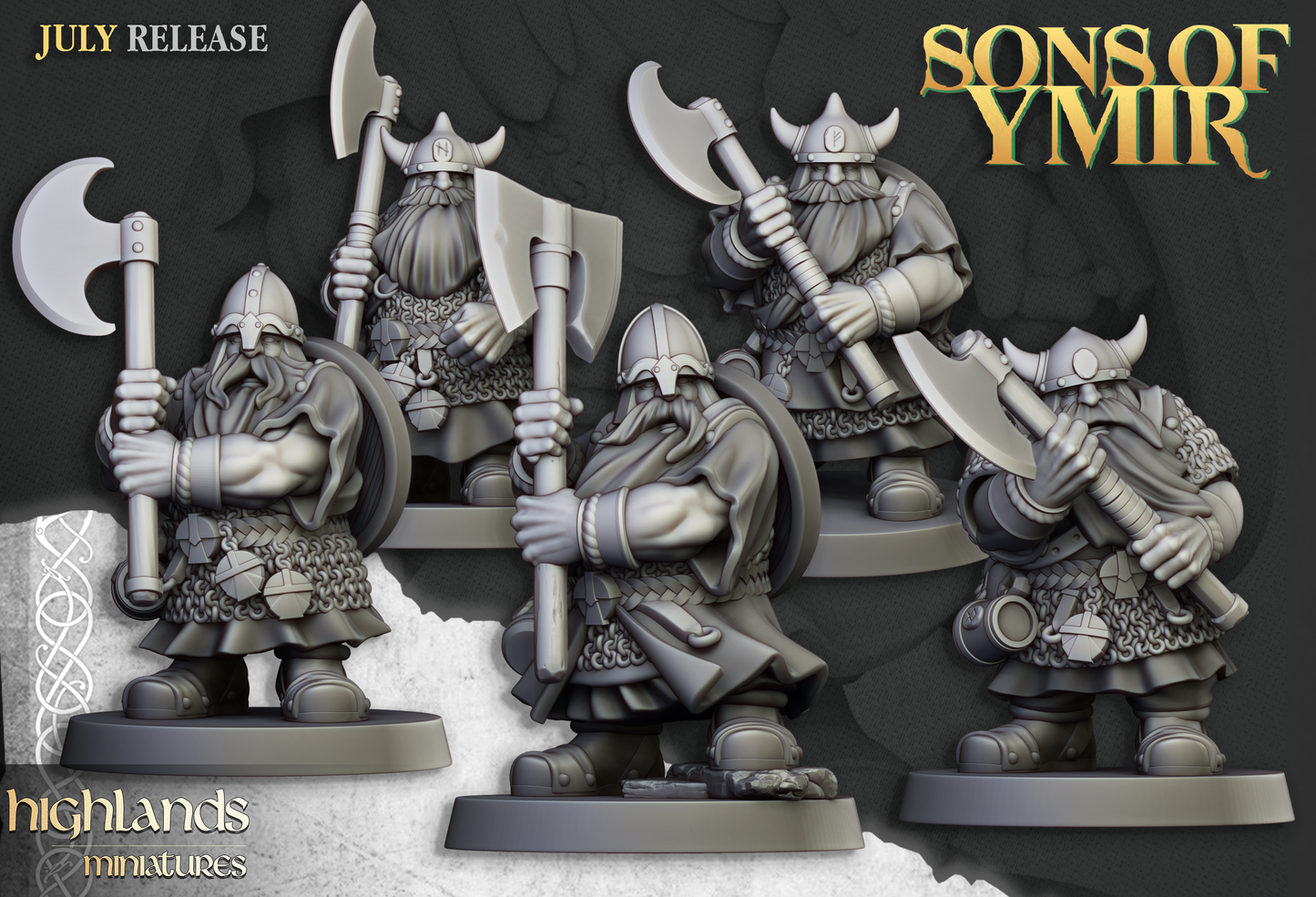 Dwarf Warriors Great Weapons, Highlands Miniatures