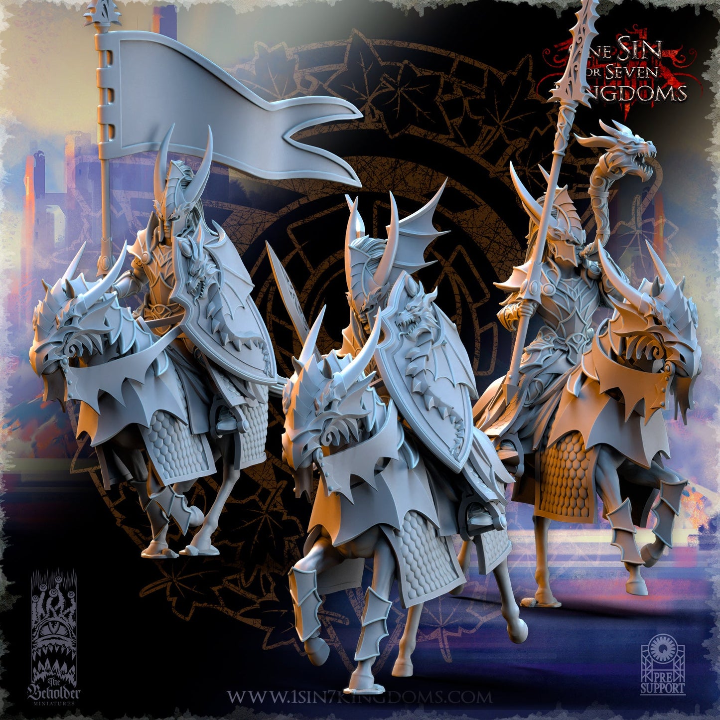 Dragonborn Knights, The Beholder Miniatures