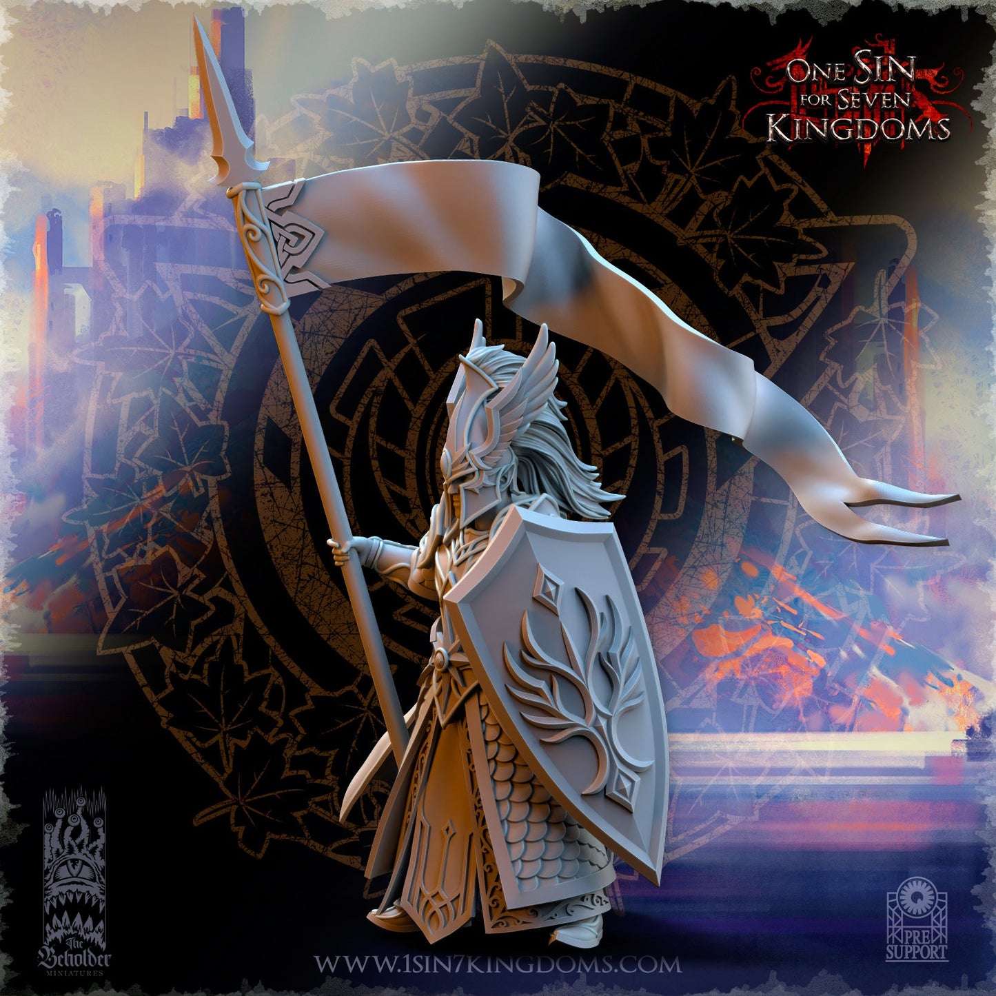 Glorindel, Silvermoor Elves Hero, The Beholder Miniatures