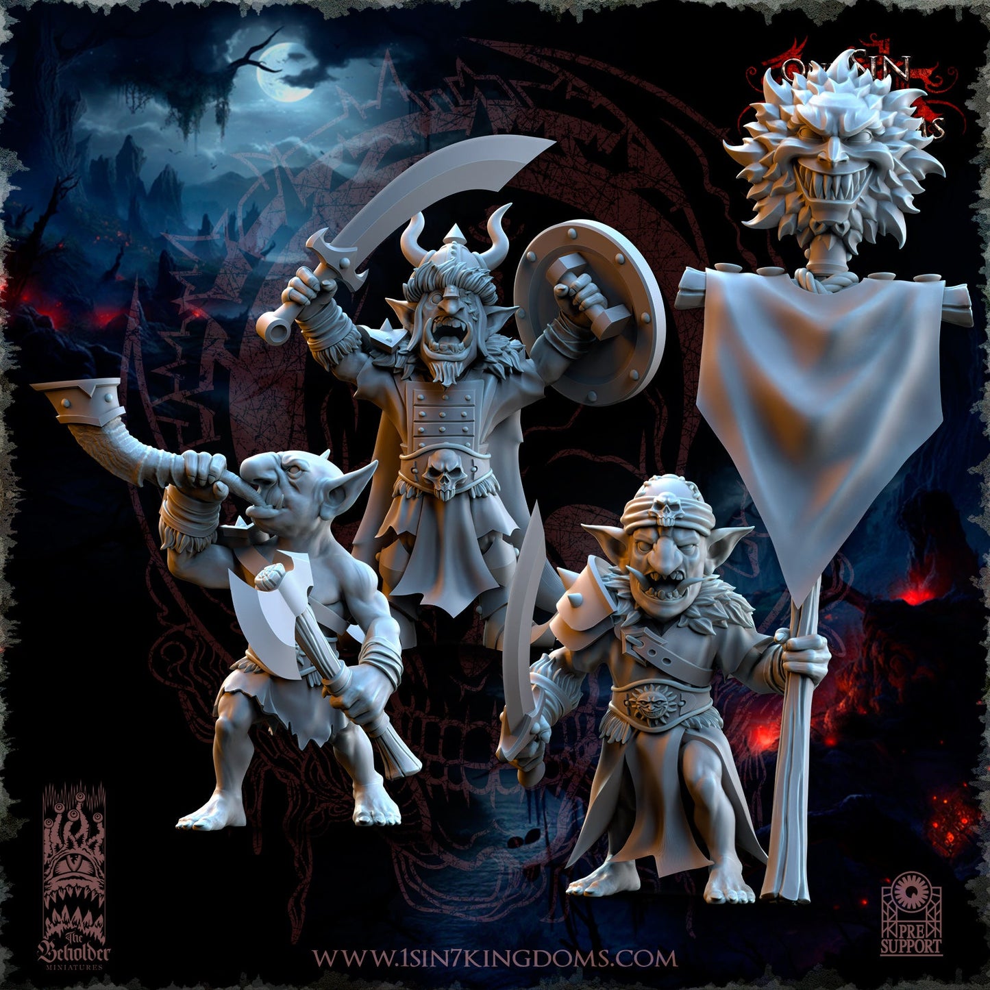 The Black Horde Goblins Desert Warriors, The Beholder Miniatures