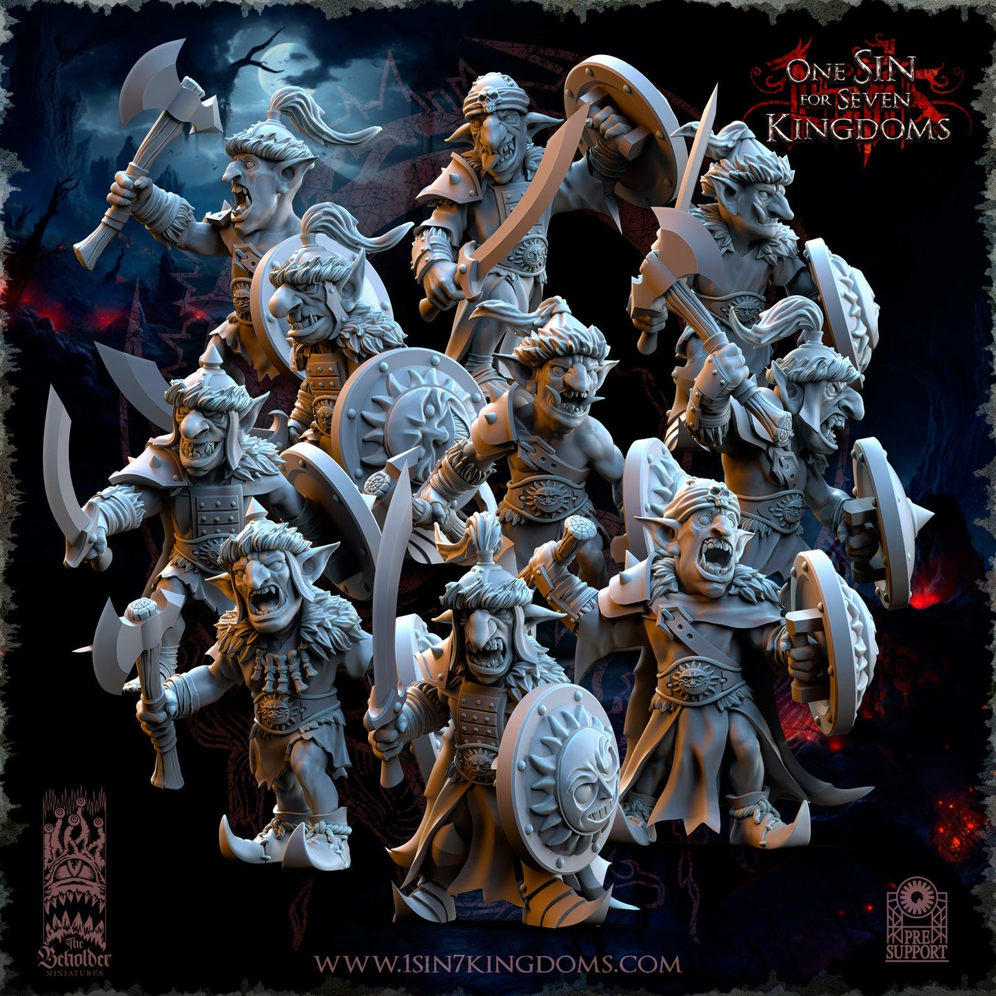 The Black Horde Goblins Desert Warriors, The Beholder Miniatures