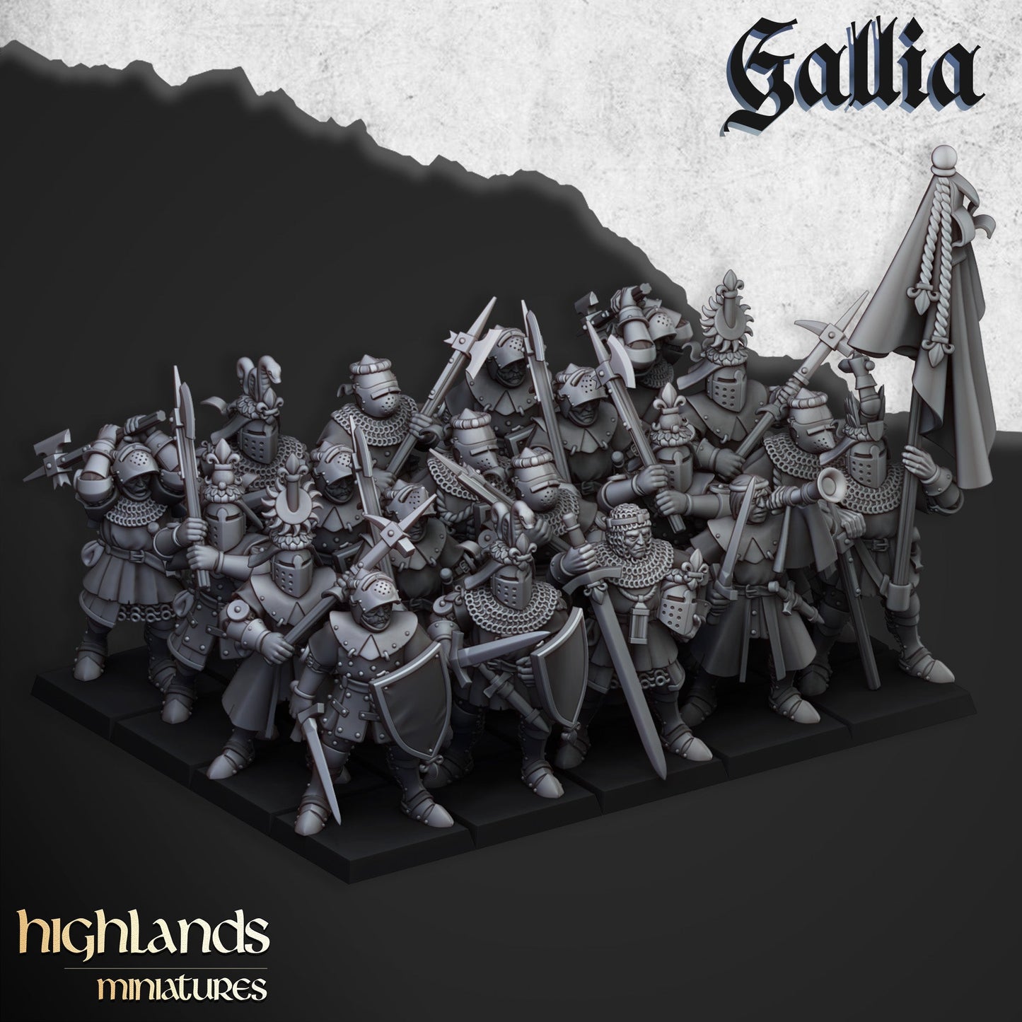 Knights of Gallia on foot, Highlands Miniatures