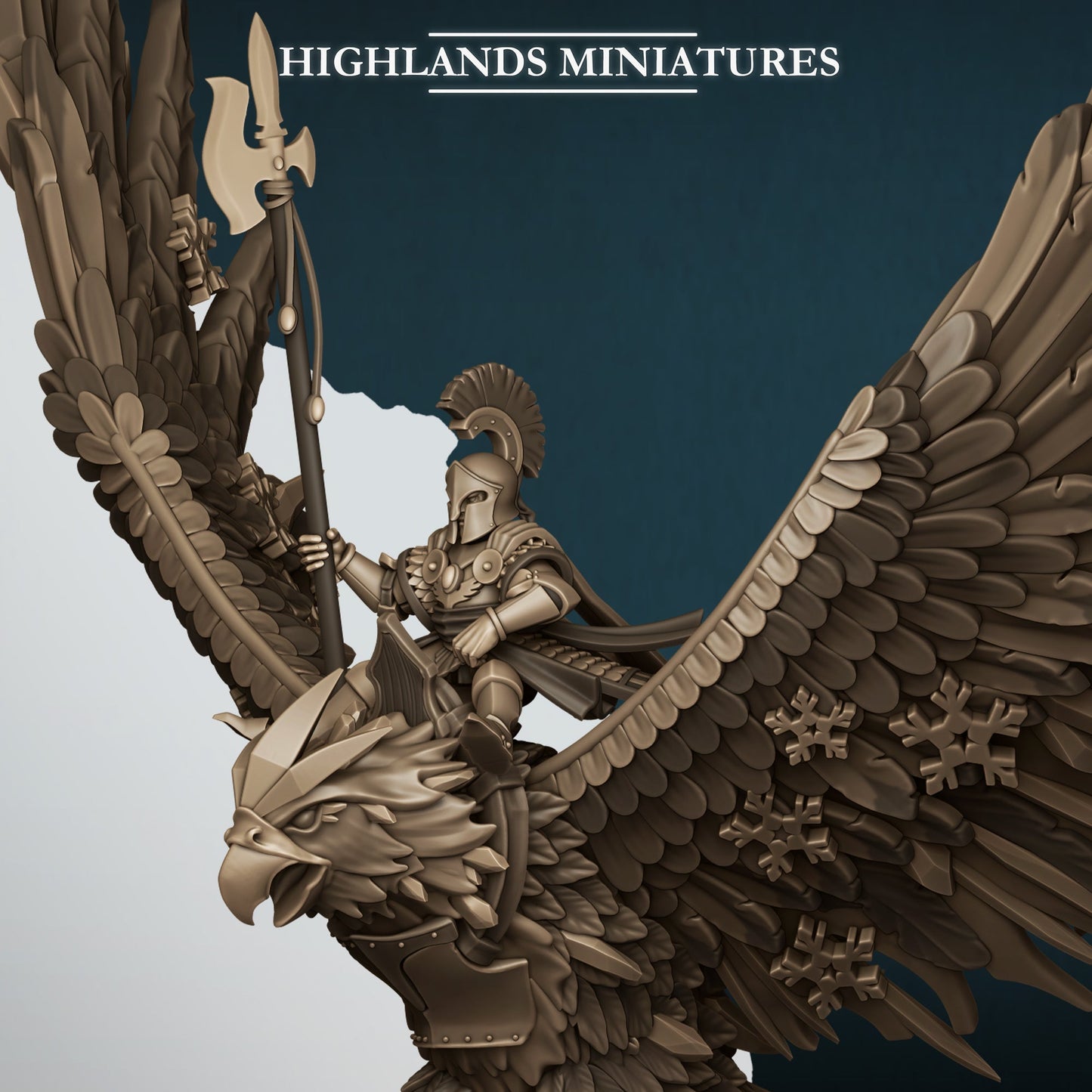 Aegean Lord on Ice Phoenix, Highlands Miniatures