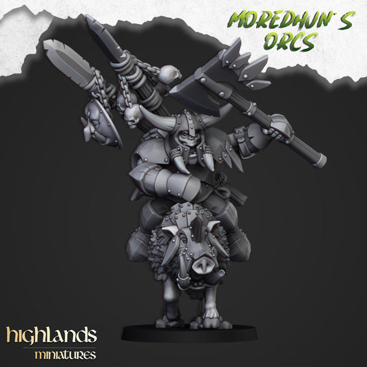 Mounted orc chief, Highlands Miniatures