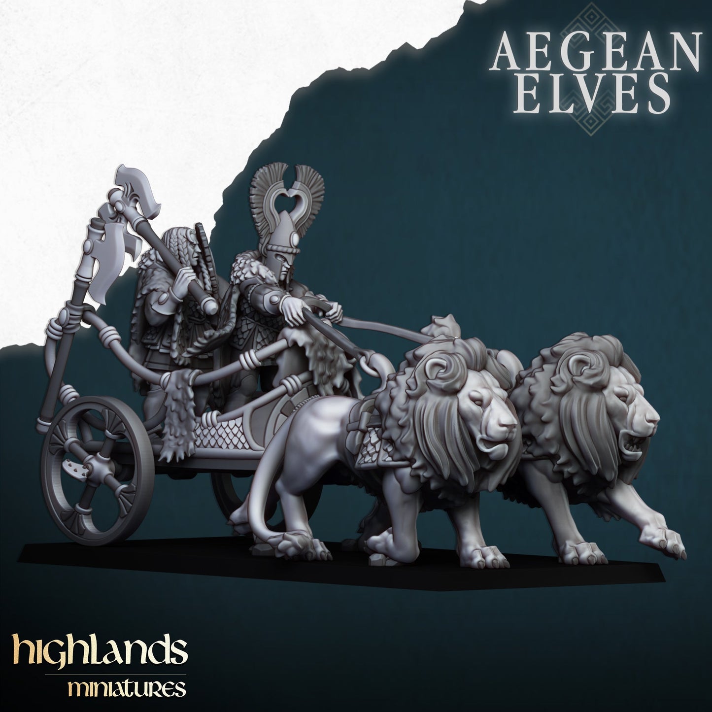 Nemean Lion Chariot, Highlands Miniatures